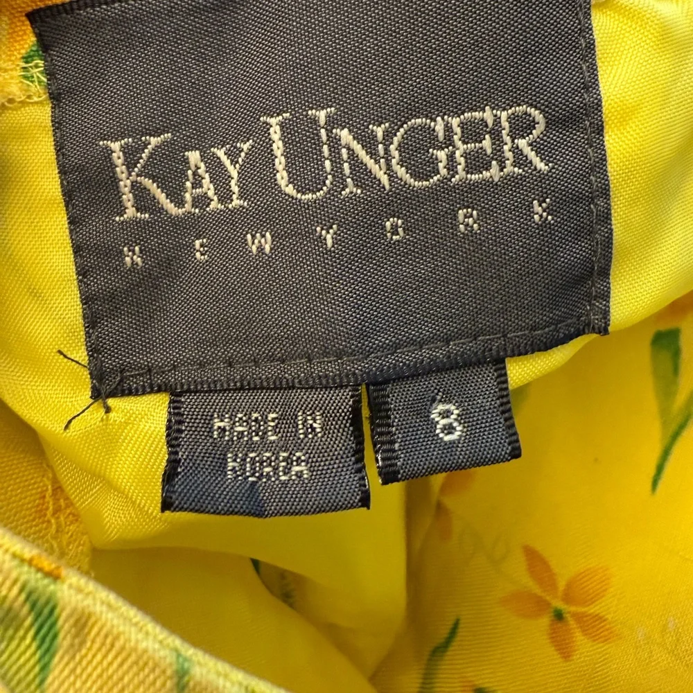 Kay Unger Yellow Tulip Dress - Picture 4 of 5